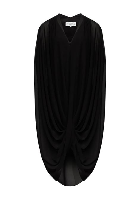 maxi draped dress woman black MM6 MAISON MARGIELA | S52DG0034 M35468900